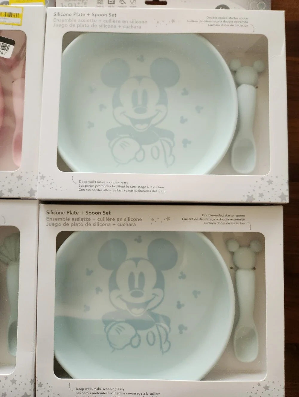 ✨️4 pack of Disney silicone plates and spoon set mickey minnie little mermaid - Picture 3 of 3
